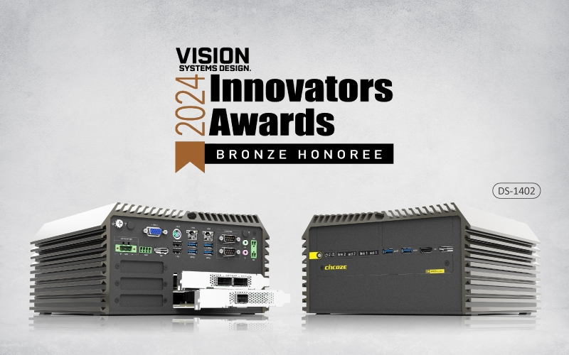 Cincoze gewinnt den Vision Systems Design Innovators Award 2024 für seinen leistungsstarken und robusten Computer (DS-1402) !